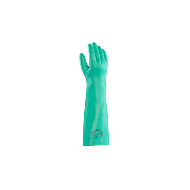 SOL-VEX® Protective Glove, Nitrile, L18" Green