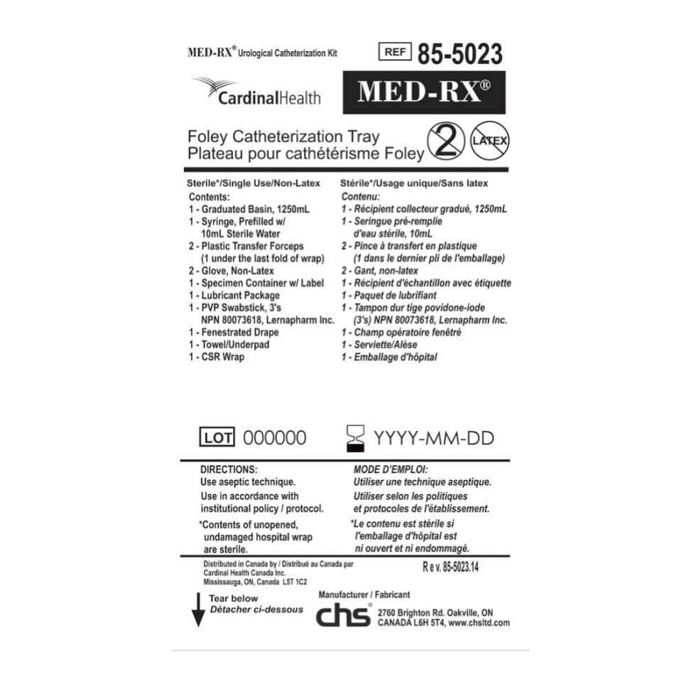 Med-Rx® Foley Catheterization Tray- 85-5023