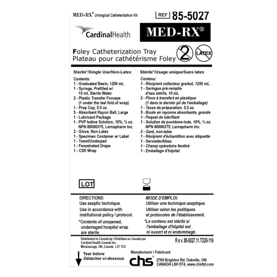Med-Rx® Foley Catheterization Tray- 85-5027