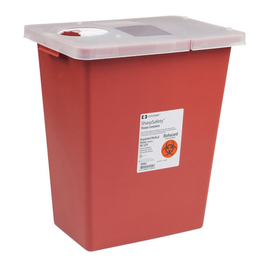 Monoject™ Large Volume Sharps Container, Hinged Lid