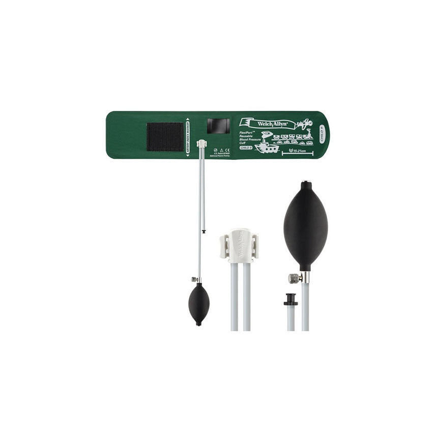 Flexiport® Blood Pressure Cuff, Two Tube, One Piece, with Inflation System and Bulb