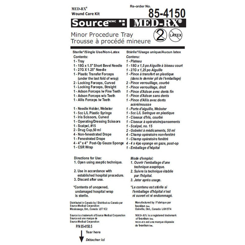 Med-Rx® Minor Procedure Tray- 85-4150N