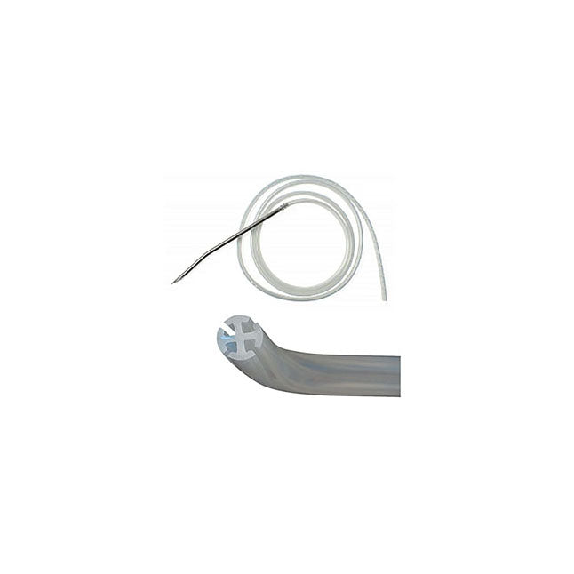 Jackson-Pratt® Round Drain, Silicone, Channel, with Trocar