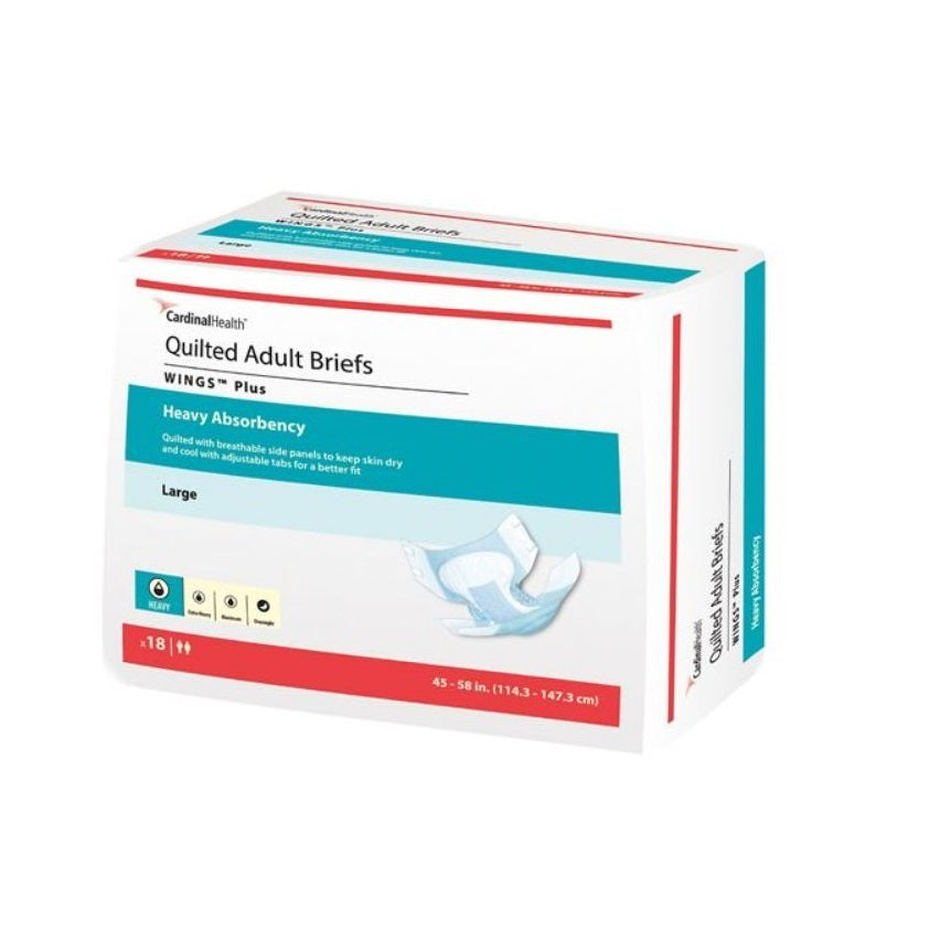 Wings™ Plus Heavy Absorbency Quilted Adult Briefs, Small