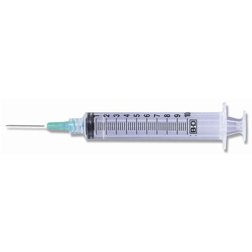 BD Luer-Lok™ Syringe with Attached Needle, 10mL