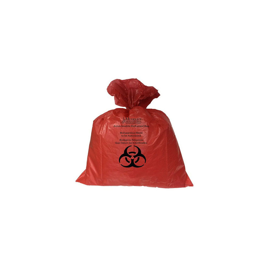 Biohazardous Waste Bag, Red/Black