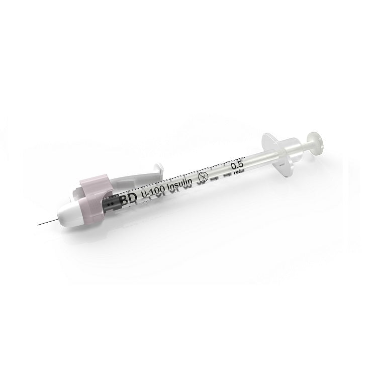 SafetyGlide™ Insulin Syringe with Permanently Attached Needle