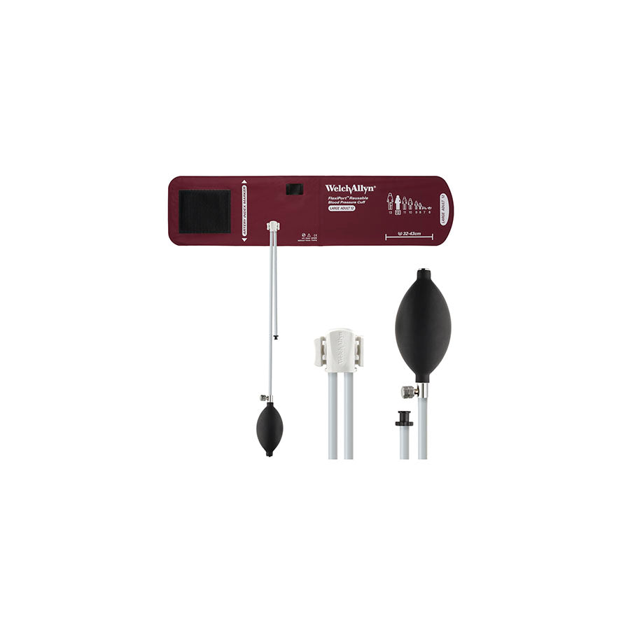 Flexiport® Blood Pressure Cuff, Two Tube, One Piece, with Inflation System and Bulb