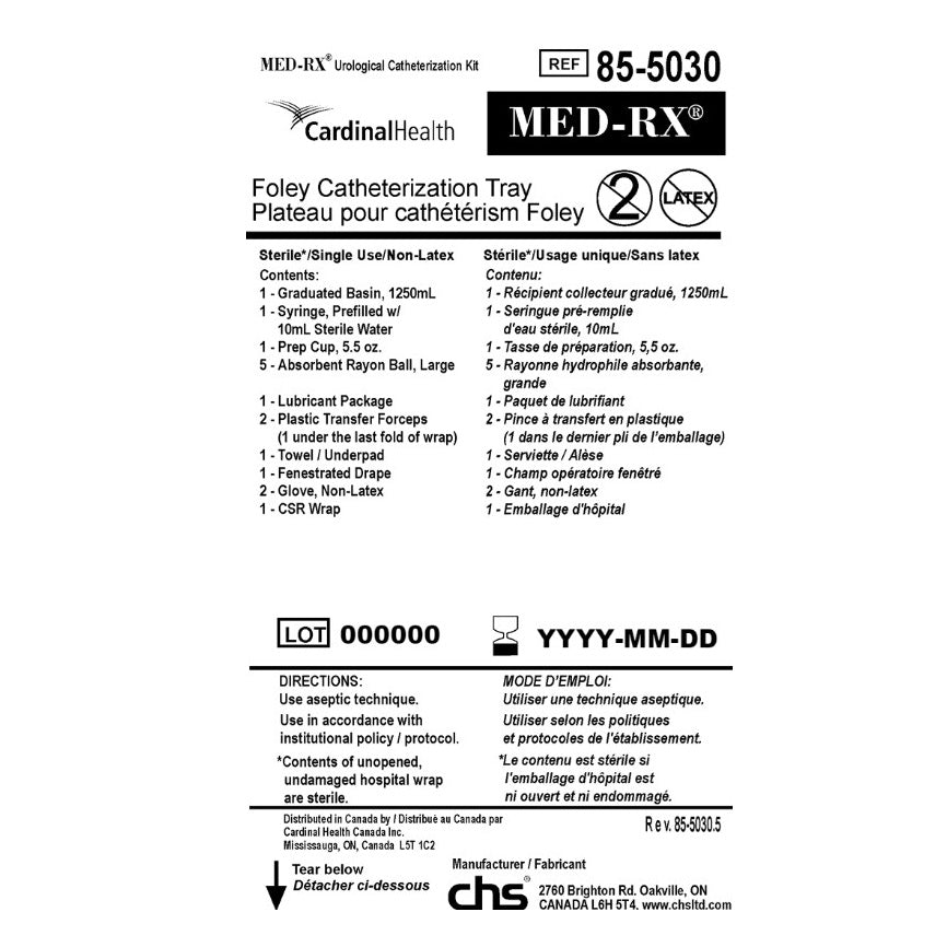 Med-Rx® Foley Catheterization Tray- 85-5030