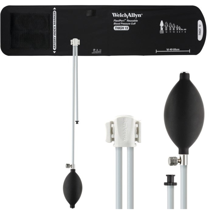 Flexiport® Blood Pressure Cuff, Two Tube, One Piece, with Inflation System and Bulb