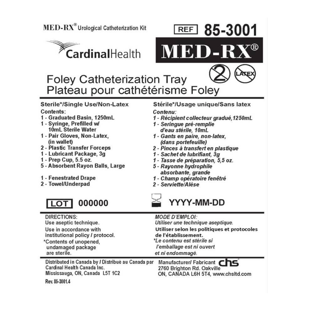Med-Rx® Foley Catheterization Tray- 85-3001