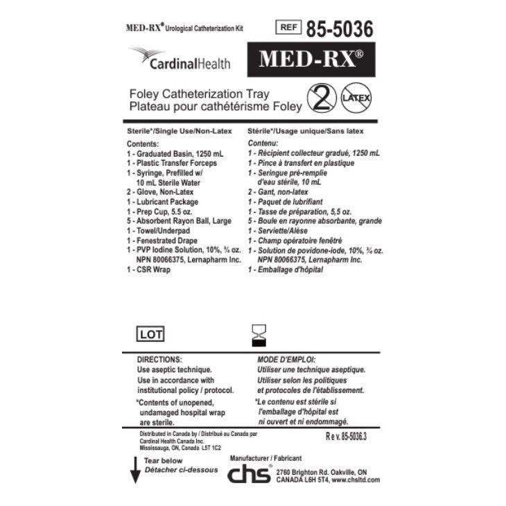 Med-Rx® Foley Catheterization Tray- 85-5036