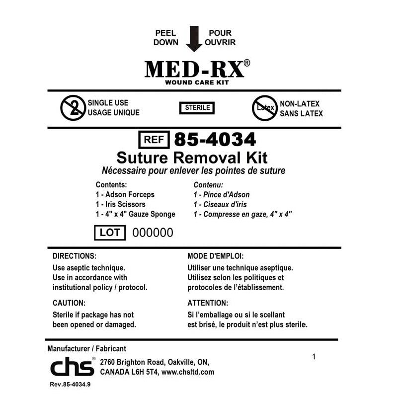 Med-Rx® Suture Removal Tray- 85-4034