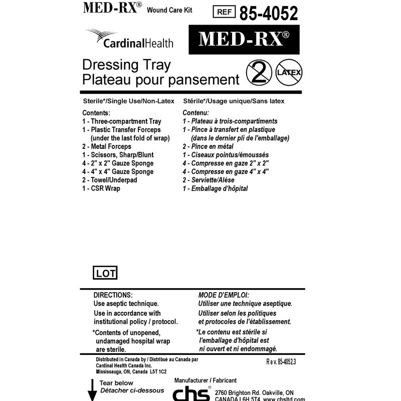 Med-Rx® Dressing Tray- 85-4052N