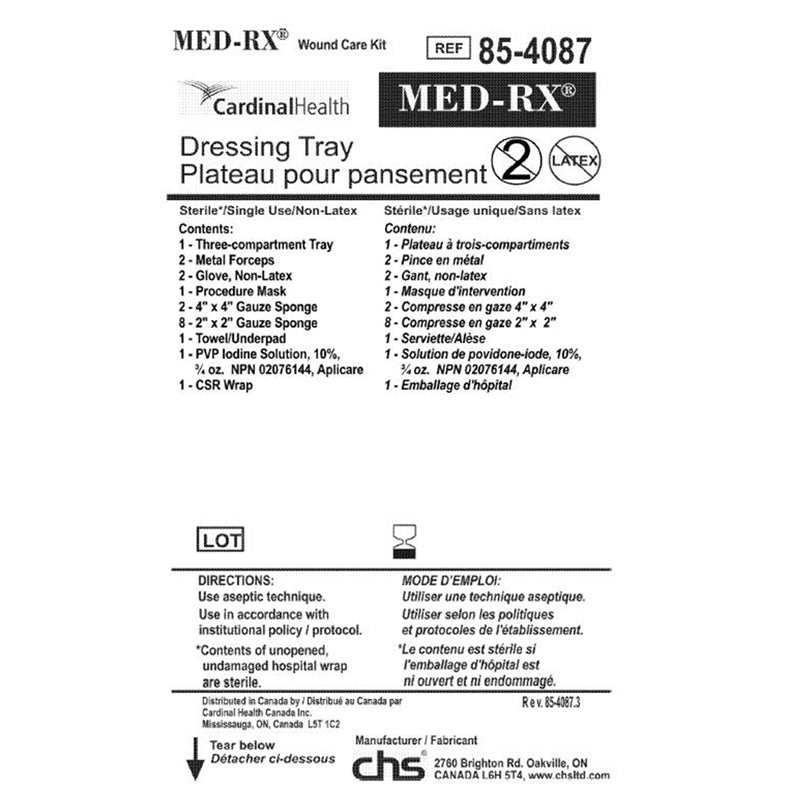 Med-Rx® Dressing Tray- 85-4087