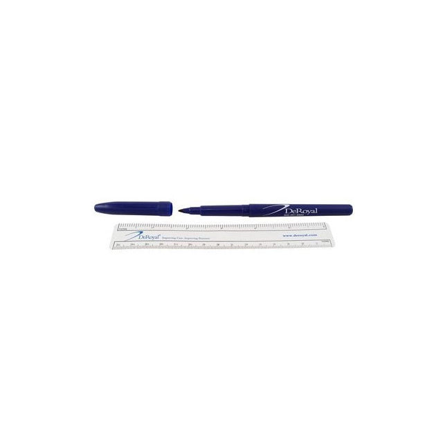 Skin Marker, Standard Tip, with Ruler, Blue Barrel