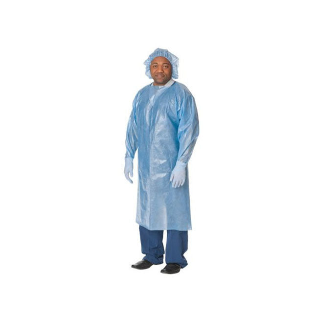 Isolation Gown, Over-the-Head, Poly-Coated