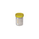 Leakbuster™ Specimen Container, Yellow O-Ring Cap, Non-Tabbed Label