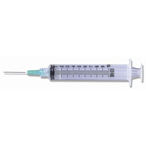 BD Luer-Lok™ Syringe with Attached Needle, 10mL
