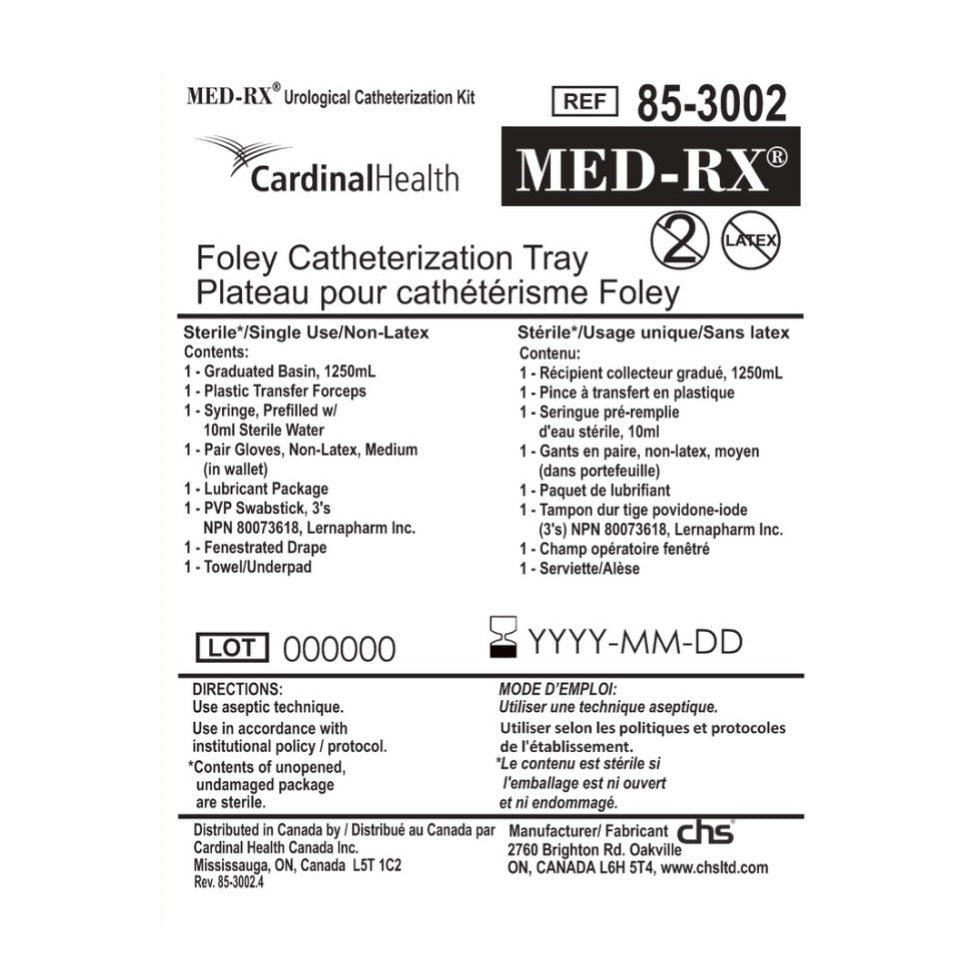 Med-Rx® Foley Catheterization Tray- 85-3002