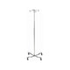 IV Pole, Economy, with Removable Top, Two Hook, H40-82" Silver Vein