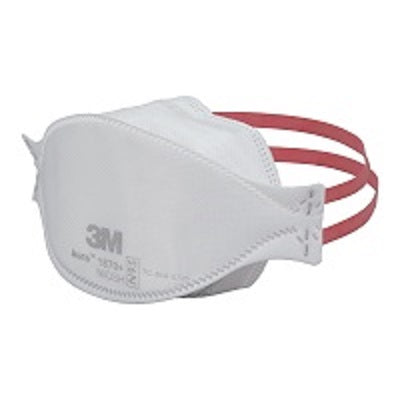 Aura™ Particulate Respirator and Surgical Mask, N95, Flat-Fold, Standard, White