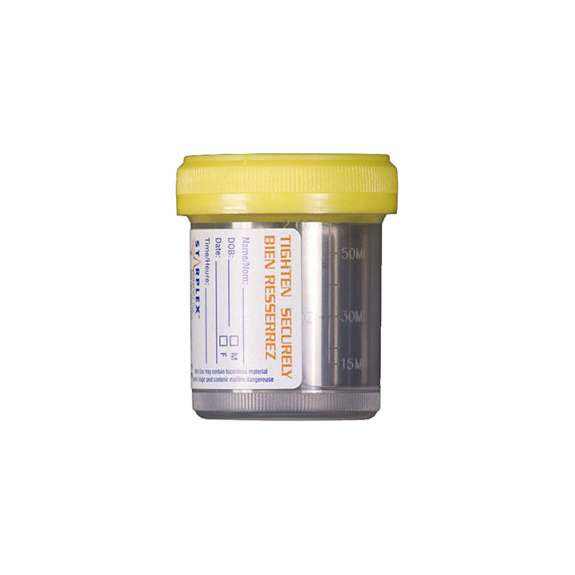 Leakbuster™ Specimen Container, Orange O-Ring Cap, Sterile