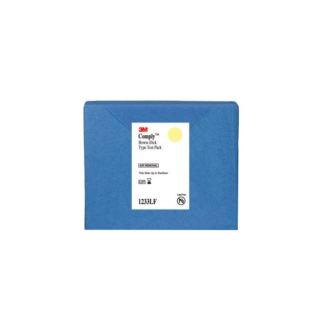 Comply™ Bowie-Dick Test Pack, Yellow turns dark brown/black