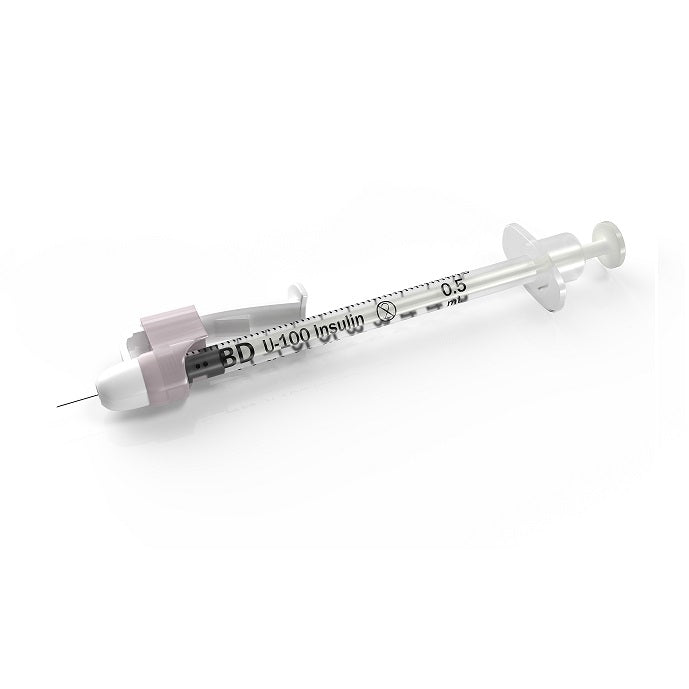 SafetyGlide™ Insulin Syringe with Permanently Attached Needle