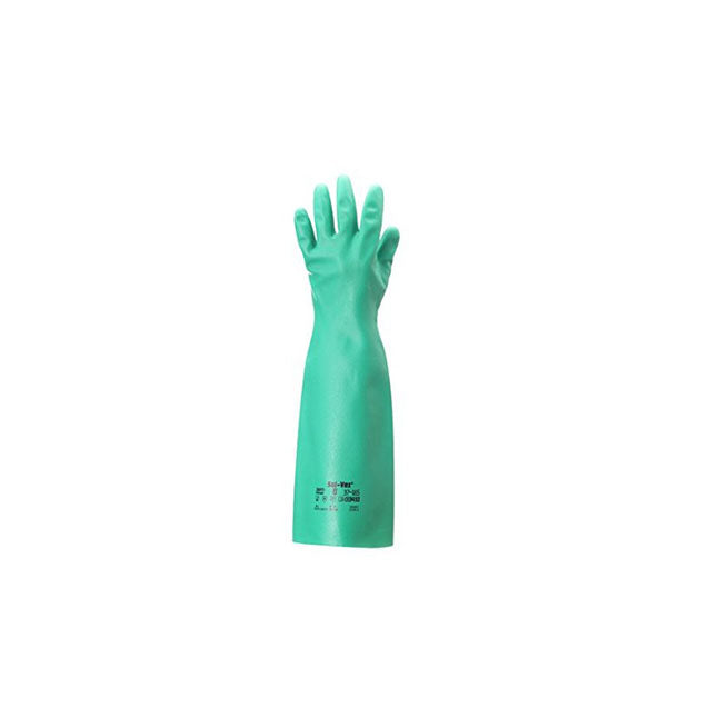 SOL-VEX® Protective Glove, Nitrile, L18" Green