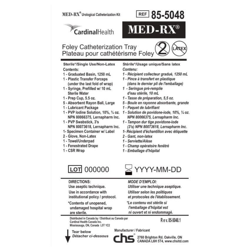 Med-Rx® Foley Catheterization Tray- 85-5048