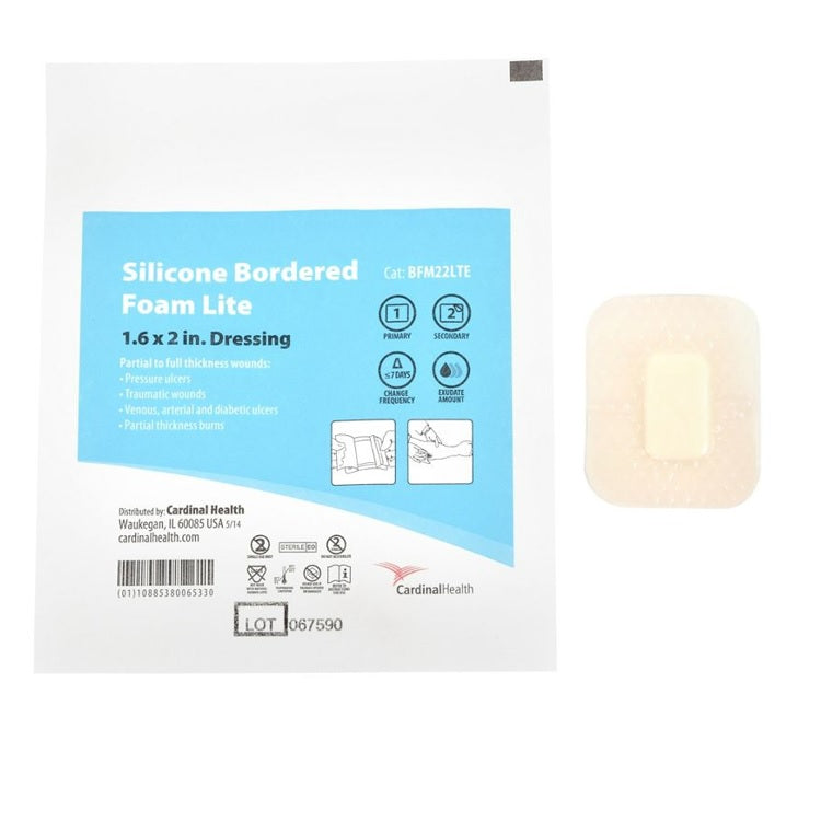 Cardinal Health™ Silicone Bordered Foam Dressing, Lite